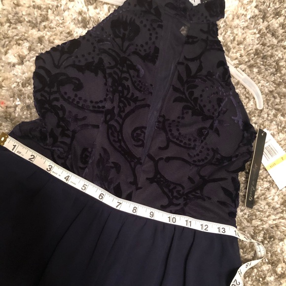 Elegant Dark Blue/ Navy chiffon jumpsuit - Picture 7 of 9